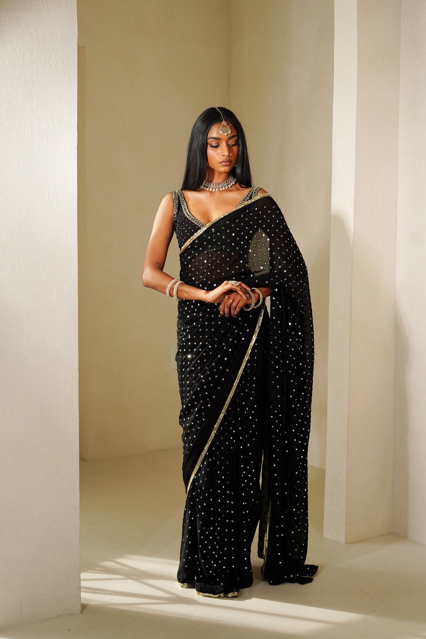 Sierra Twilight Easy-Drape Saree