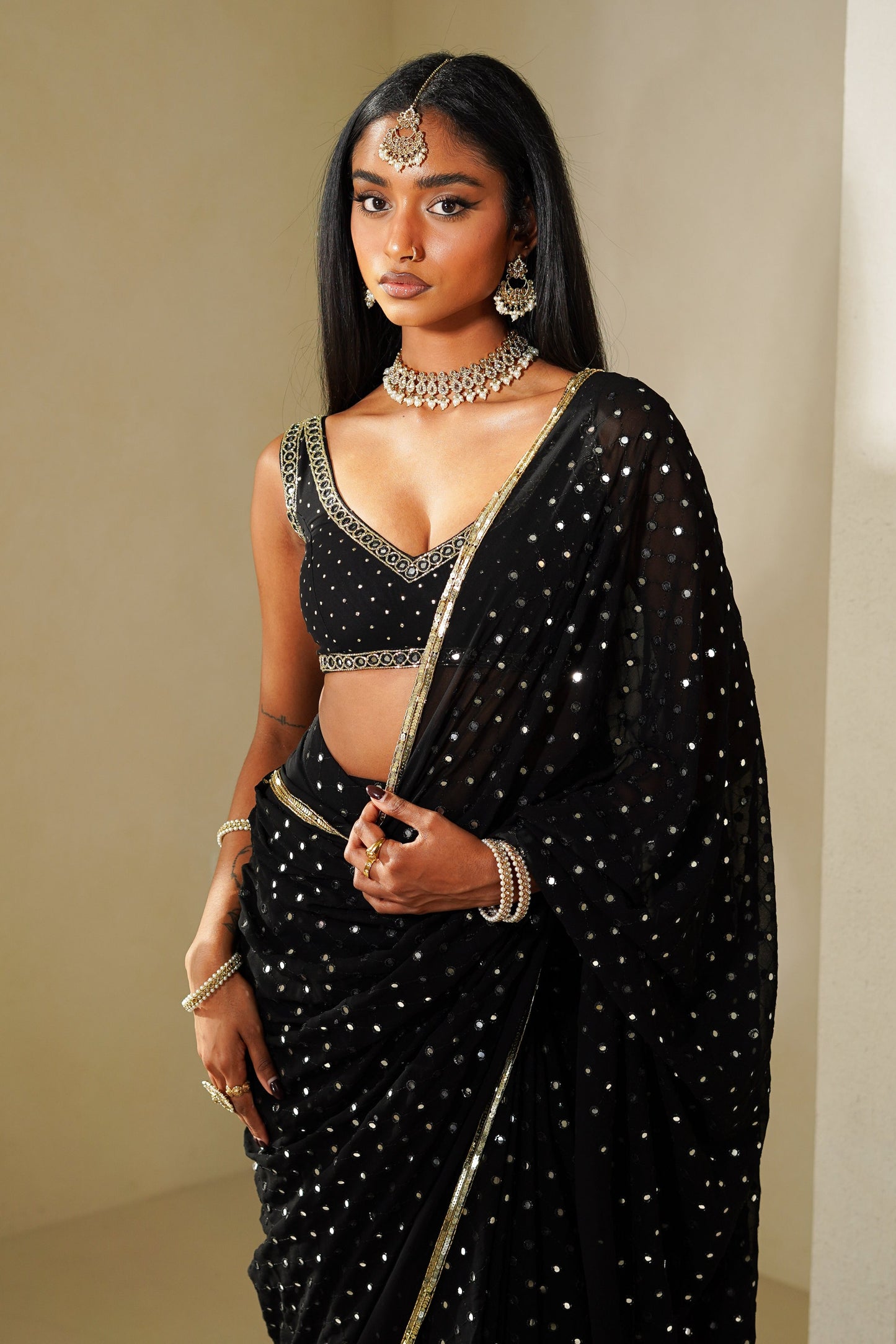 Sierra Twilight Easy-Drape Saree