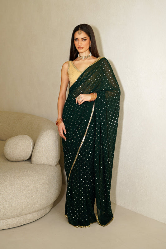 Sierra Cactus Easy-Drape Saree