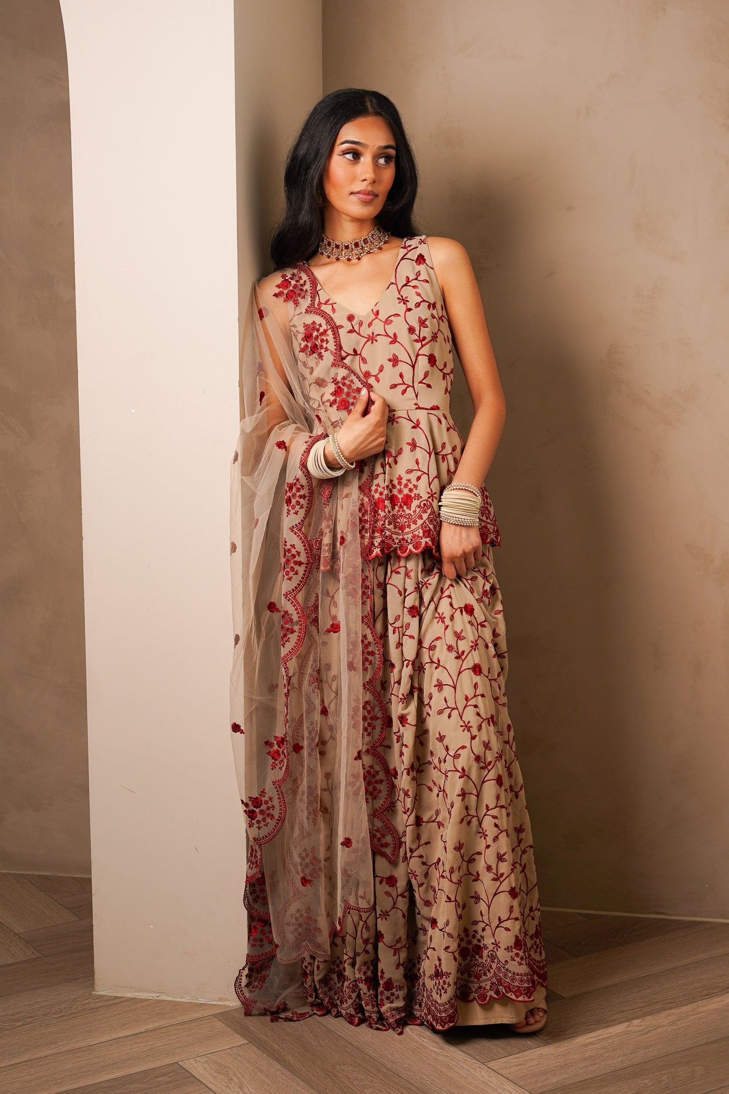 Taupe Tamanna Suit and Dupatta