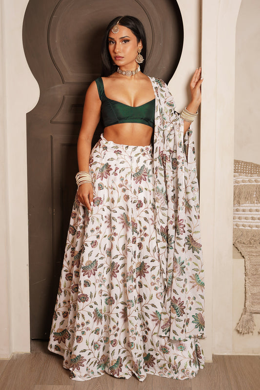 Blanche Lotus Skirt