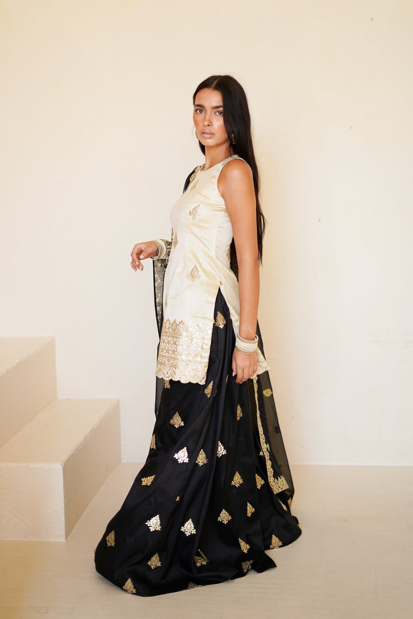 Noir Harmony Mandala Suit and Dupatta