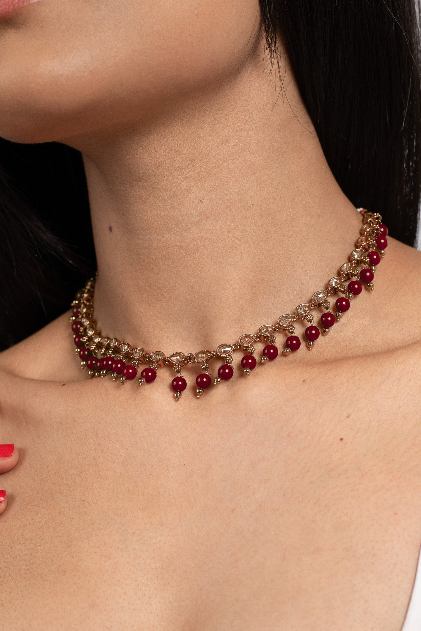 Maroon Dainty Choker