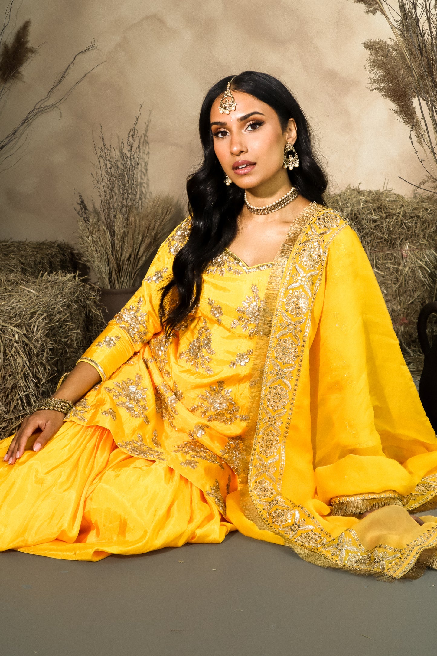 Marigold Ryna Suit and Dupatta