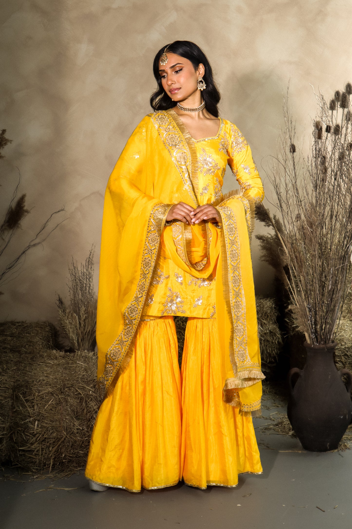 Marigold Ryna Suit and Dupatta