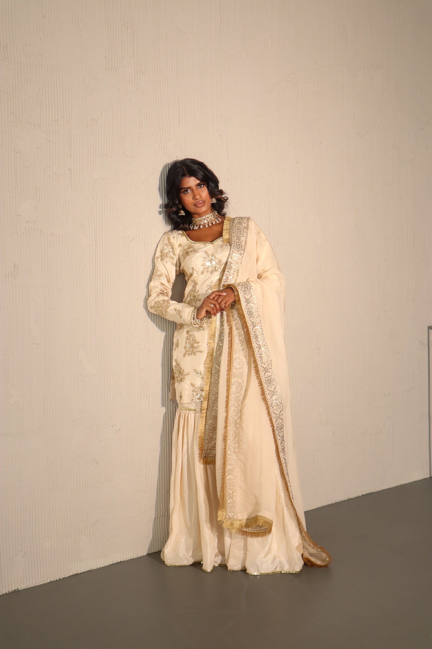 Champagne Ryna Suit and Dupatta