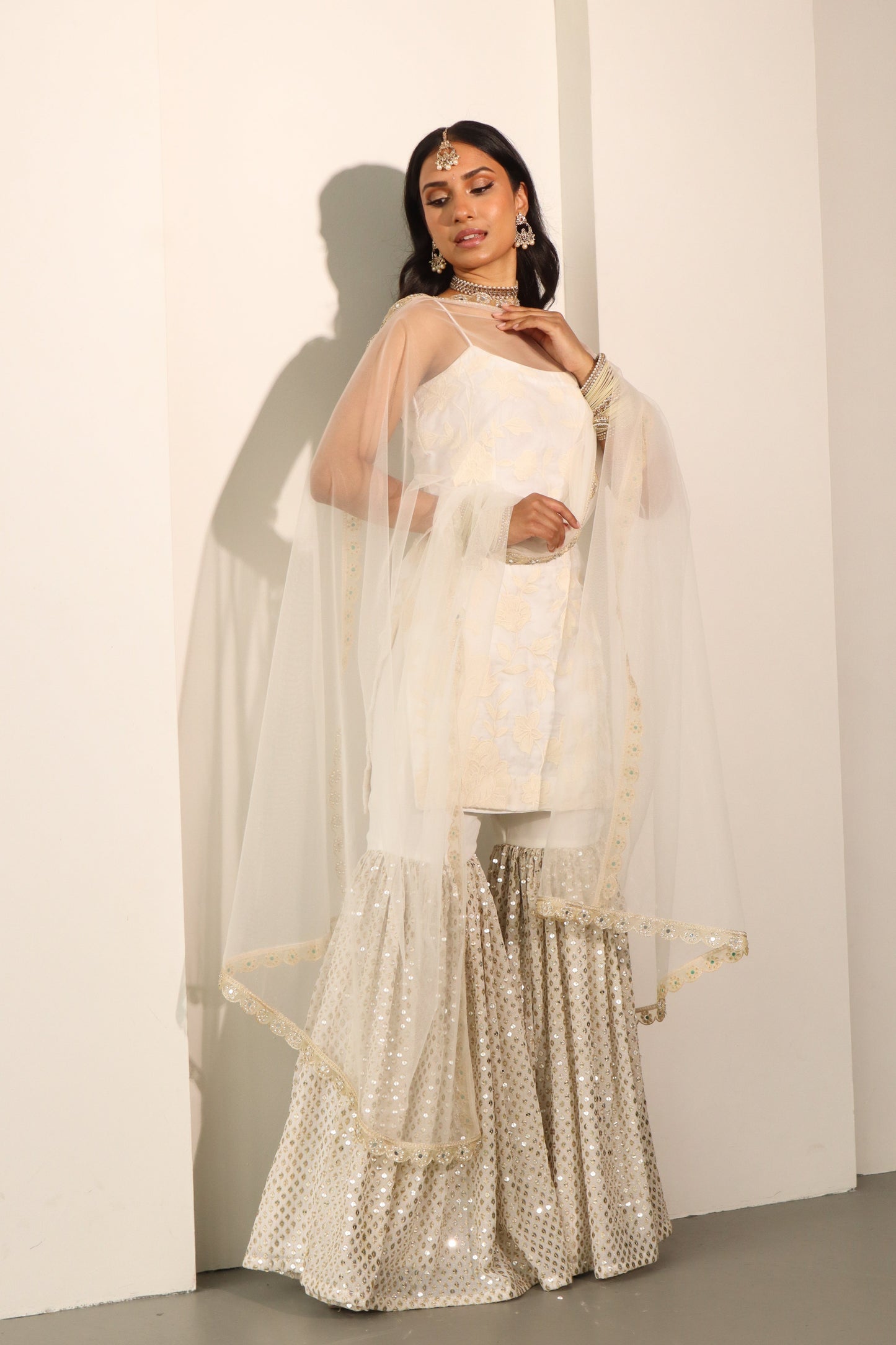 Blanche Chamak Suit and Dupatta