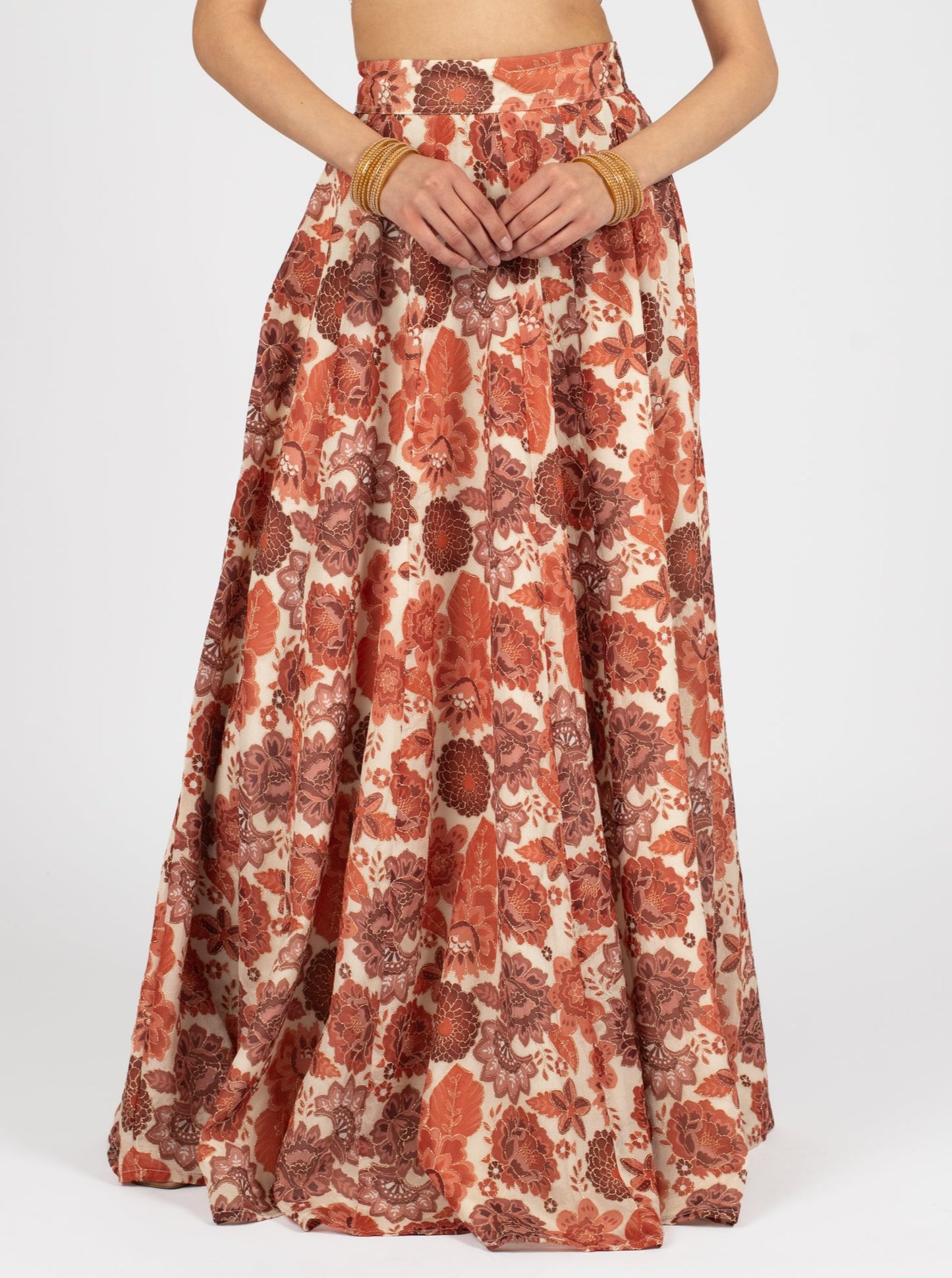 Tangerine Bloom Skirt