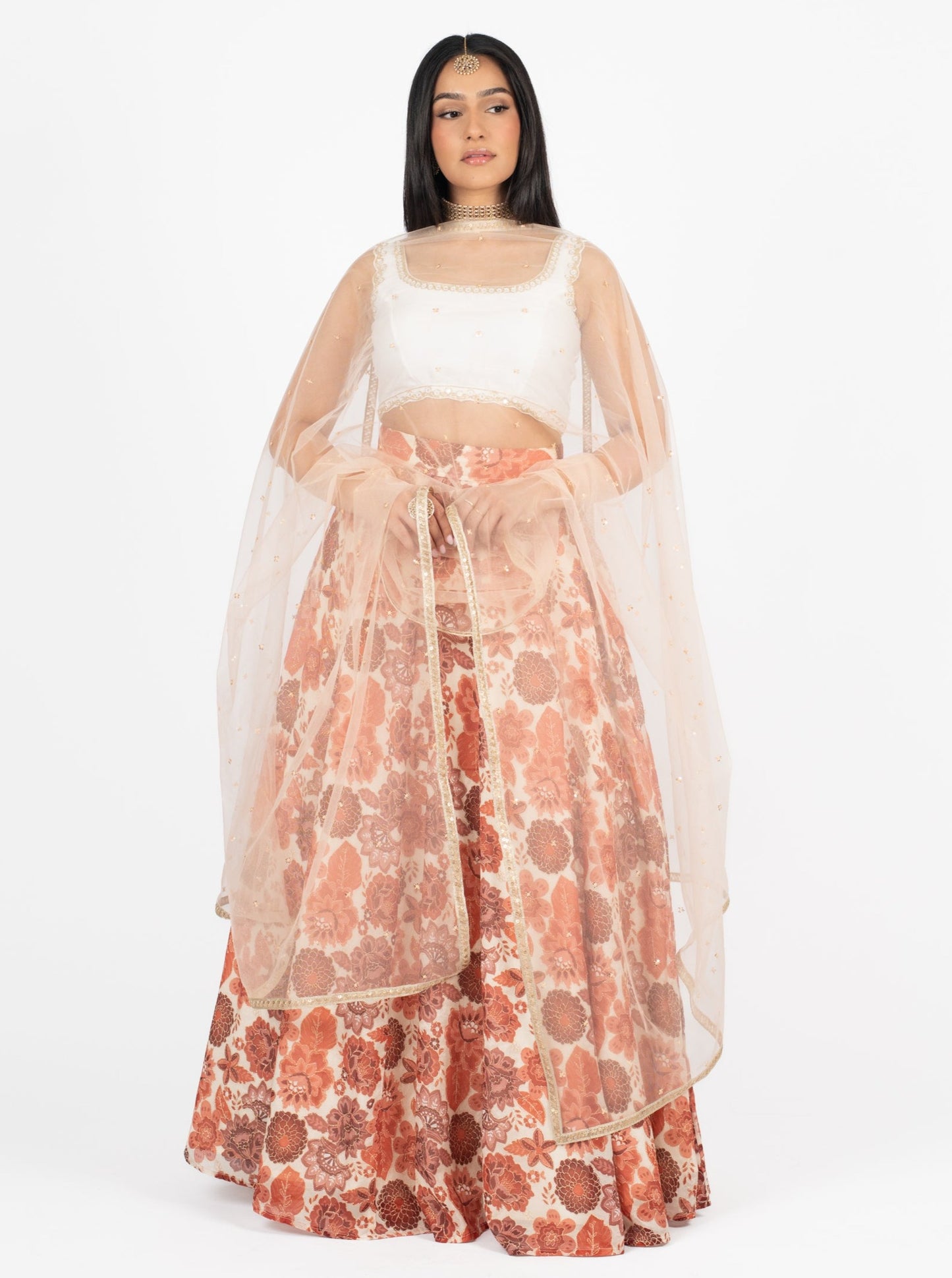 Tangerine Bloom Skirt