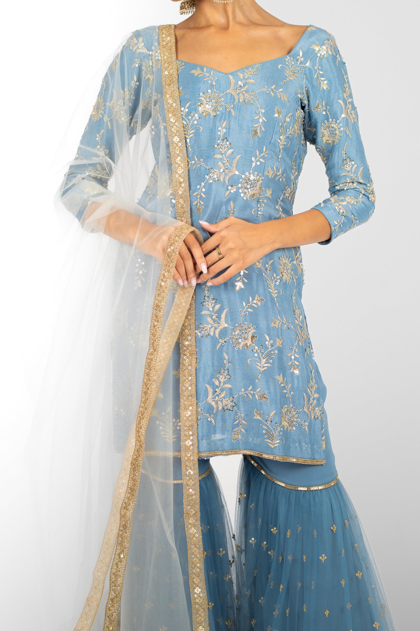 Blue Sitara Suit and Dupatta