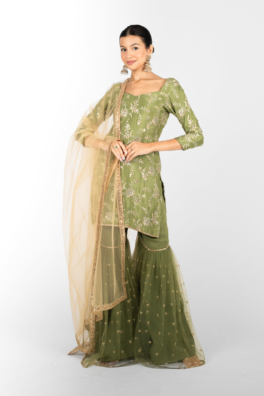 Sage Sitara Suit and Dupatta