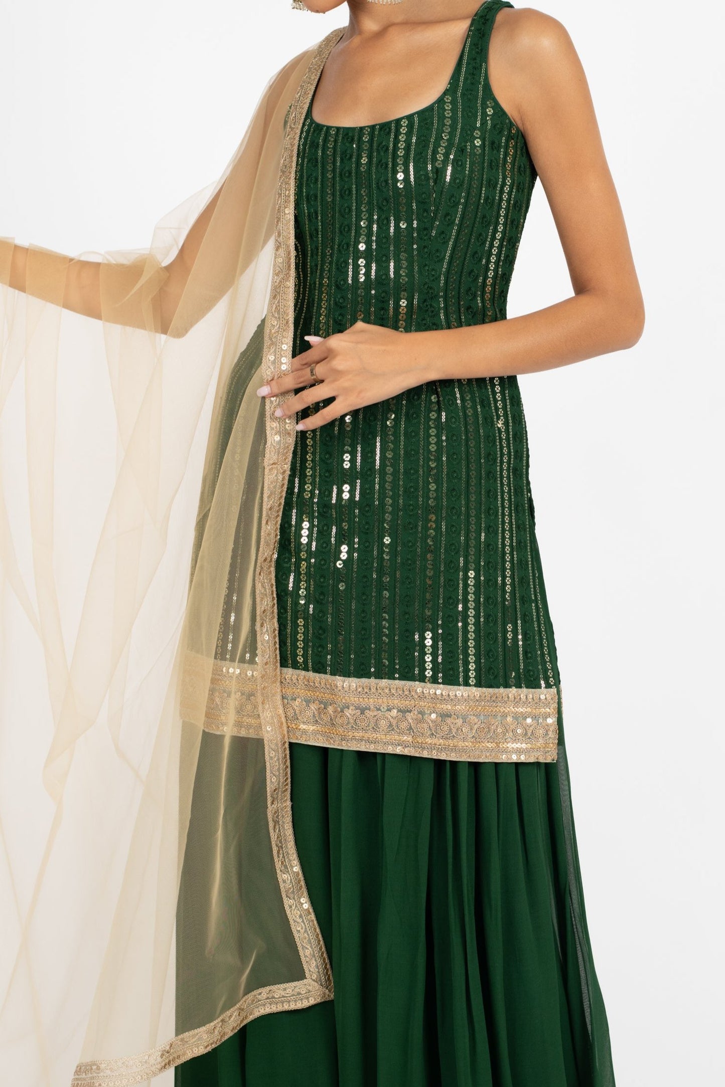 Emerald Amethyst Suit and Dupatta