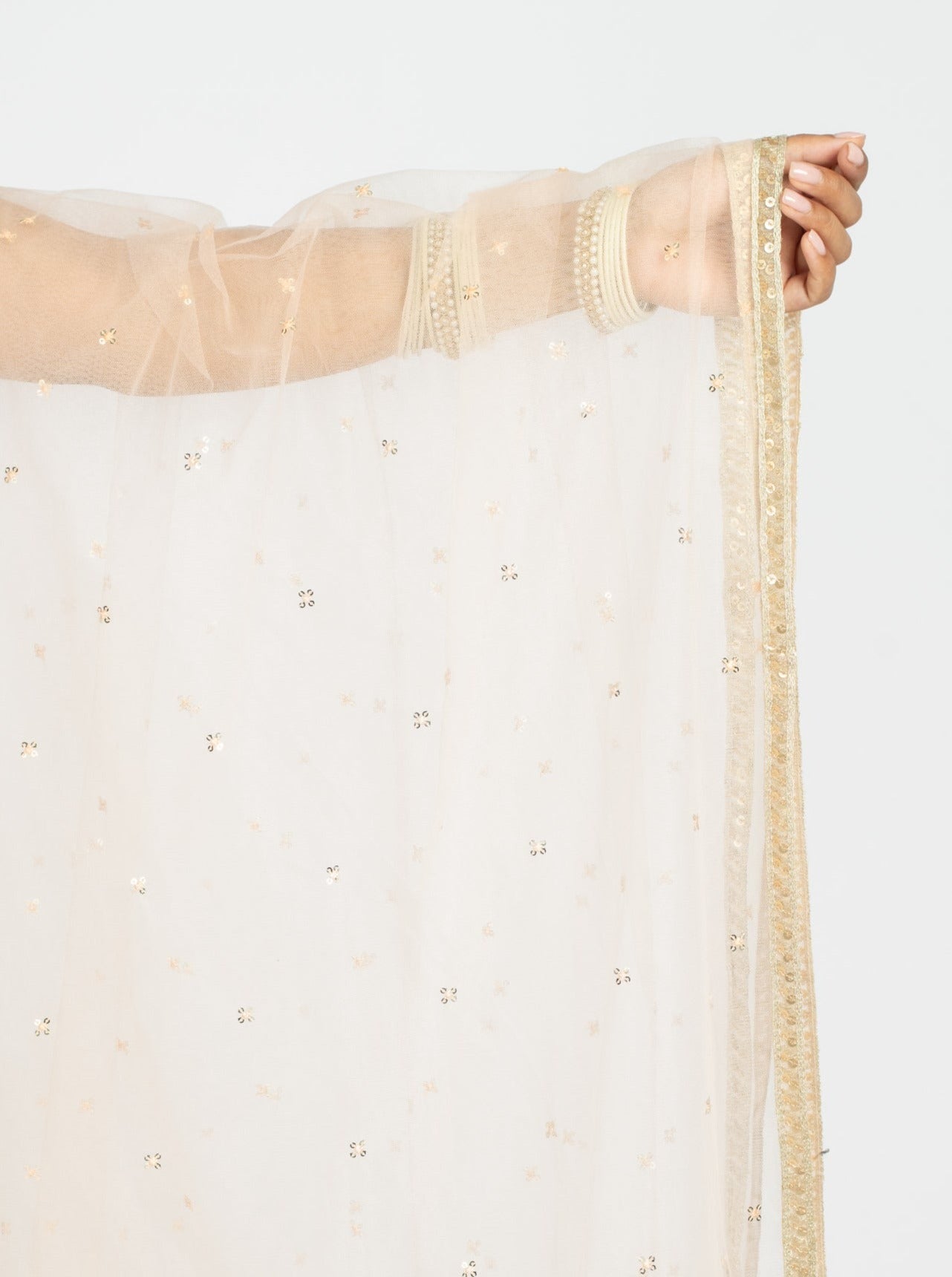 Peach Cluster Dupatta