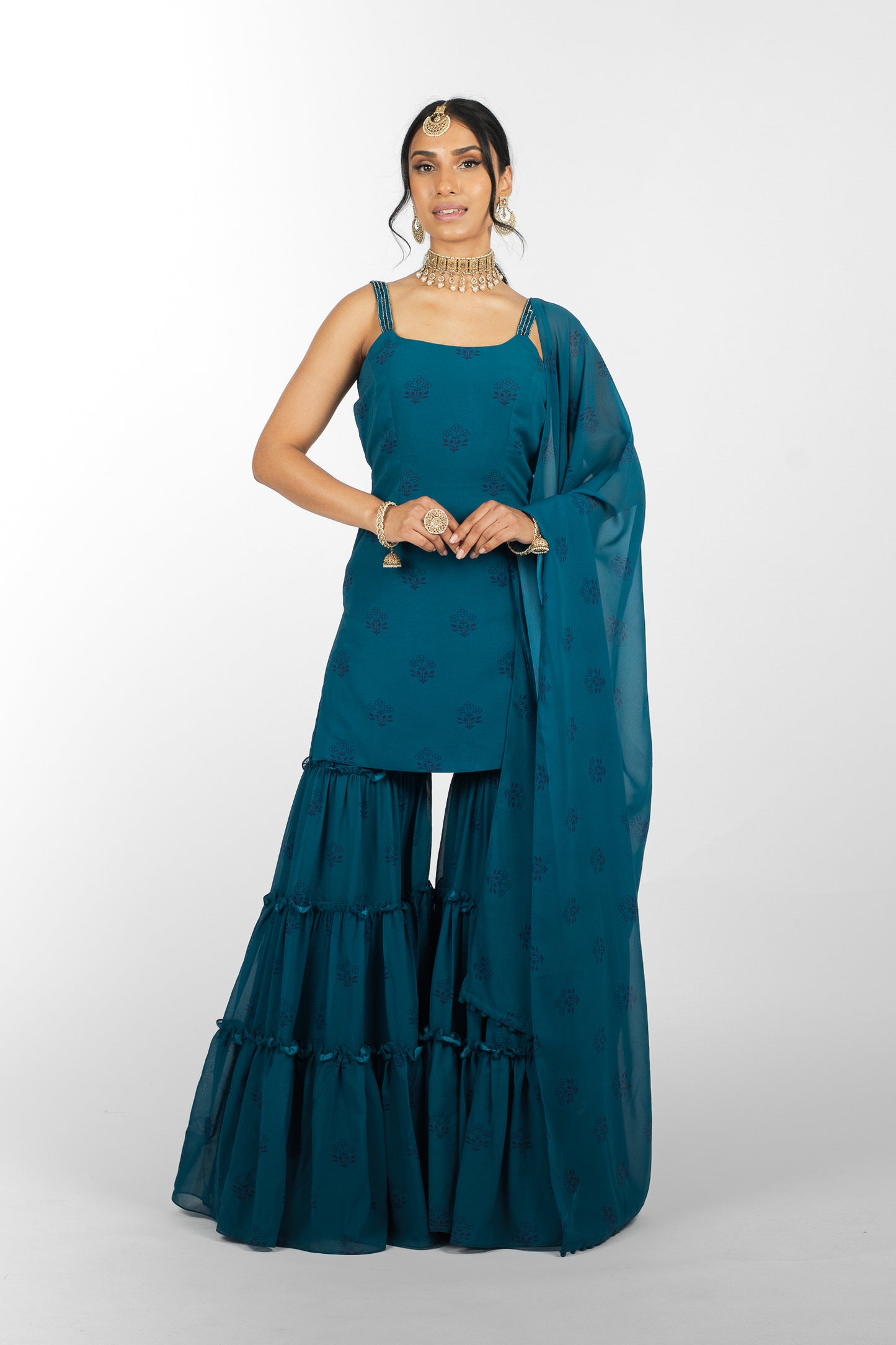 Indigo Saina Suit and Dupatta