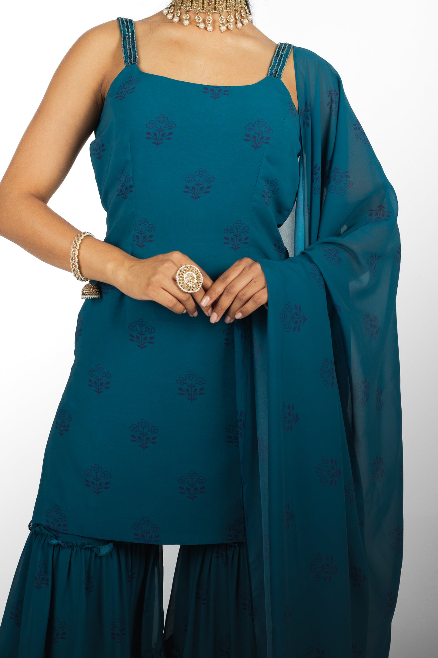 Indigo Saina Suit and Dupatta