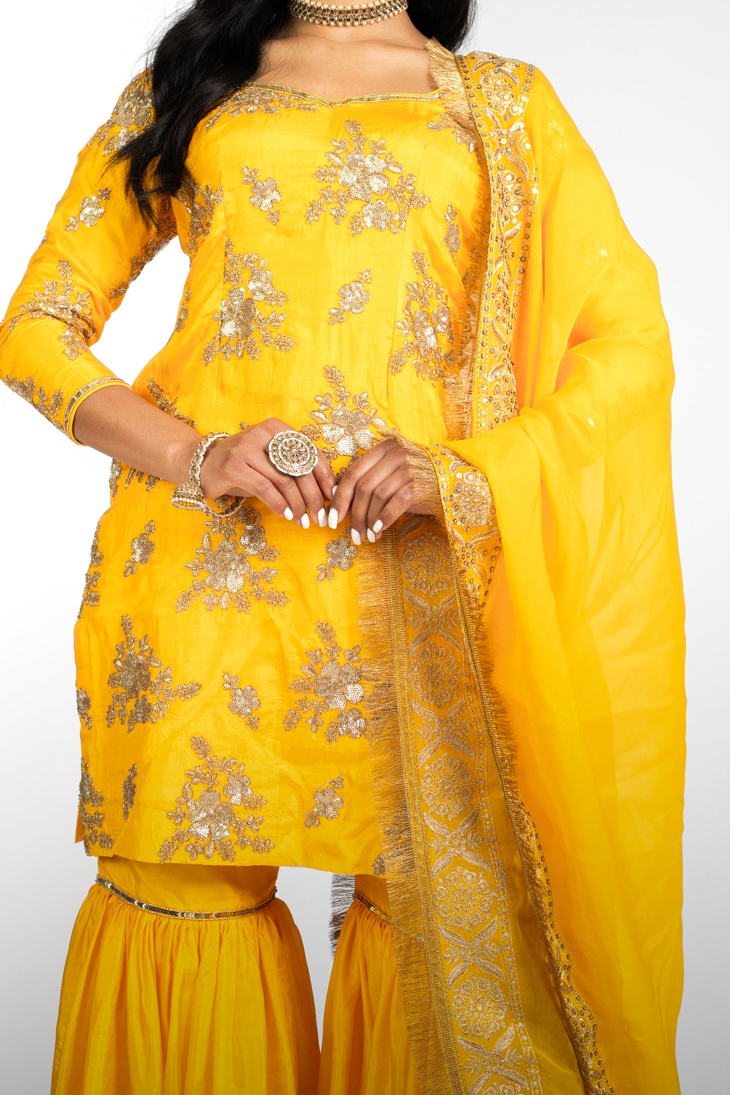 Marigold Ryna Suit and Dupatta