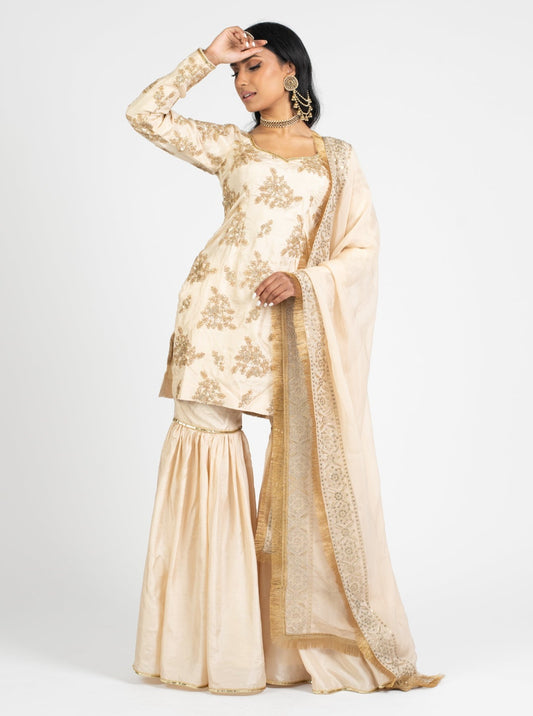 Champagne Ryna Suit and Dupatta
