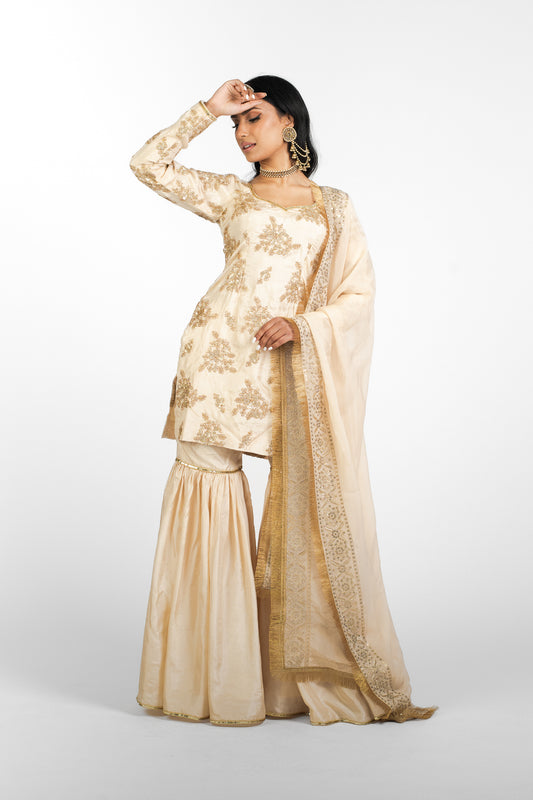 Champagne Ryna Suit and Dupatta