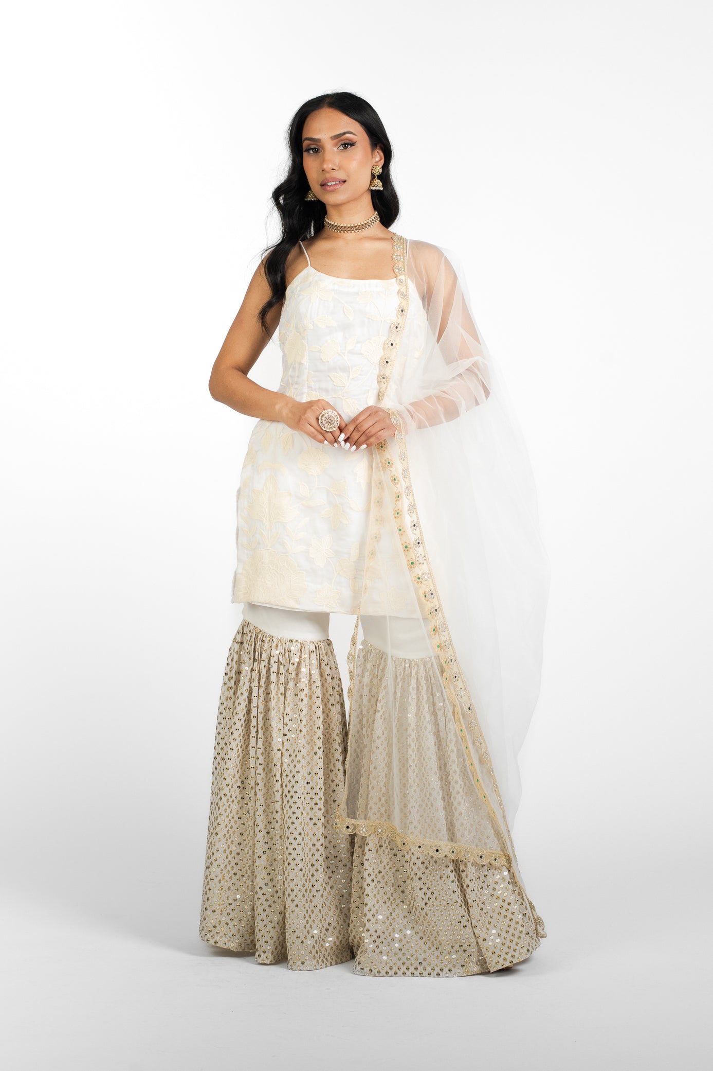 Blanche Chamak Suit and Dupatta