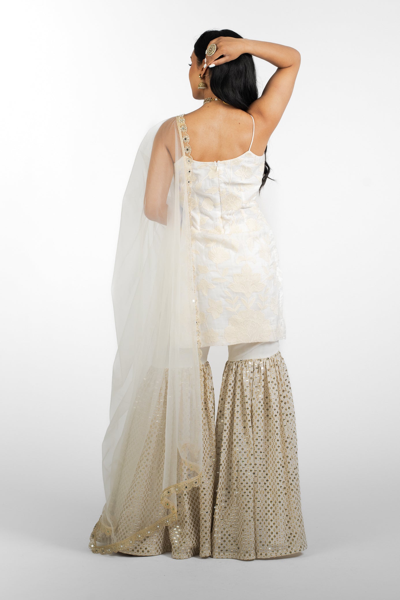 Blanche Chamak Suit and Dupatta