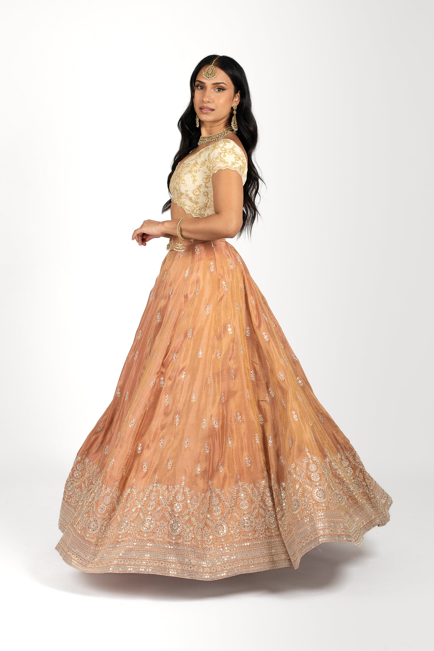 Apricot Sheen Skirt