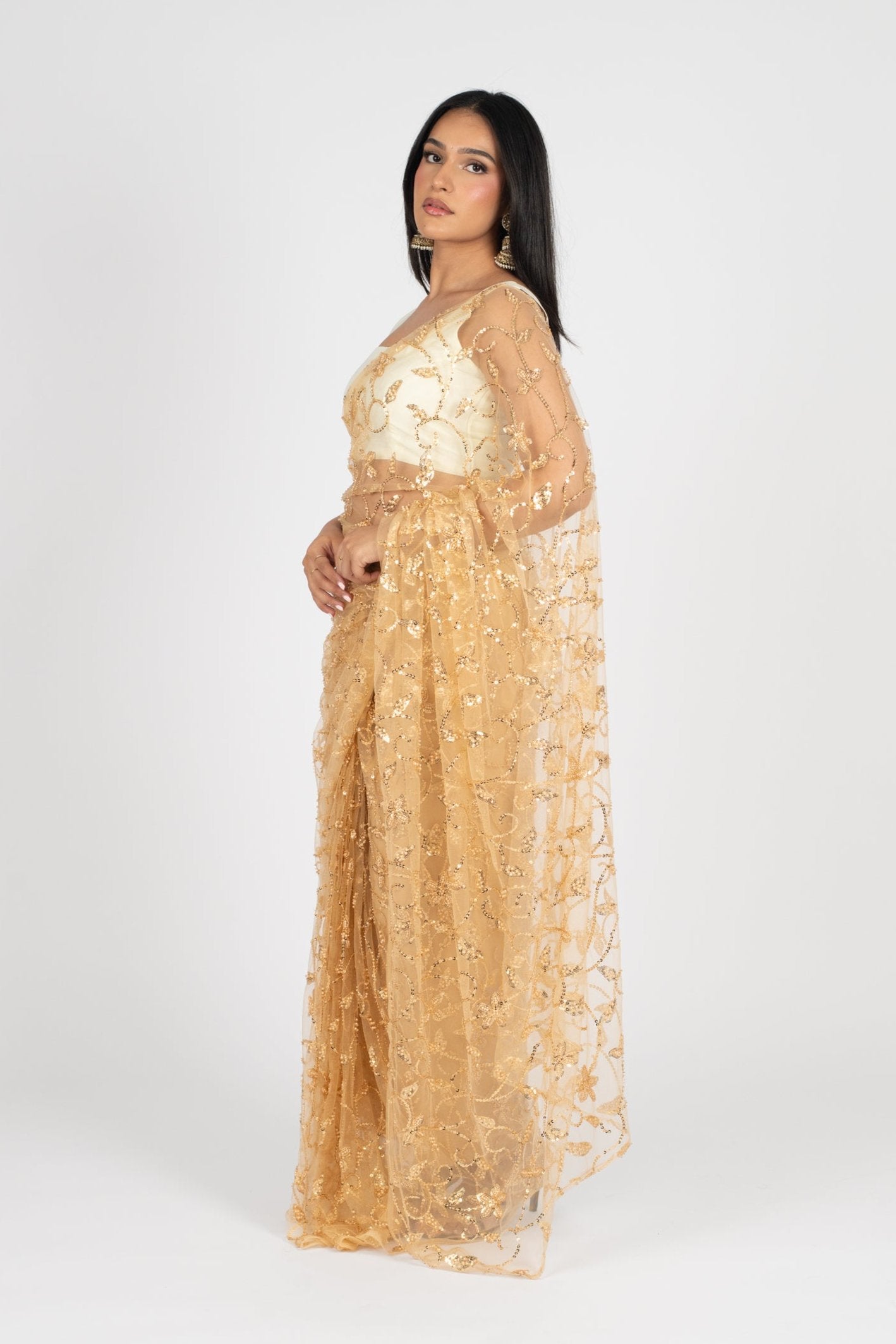 Gold Raina Easy-Drape Saree