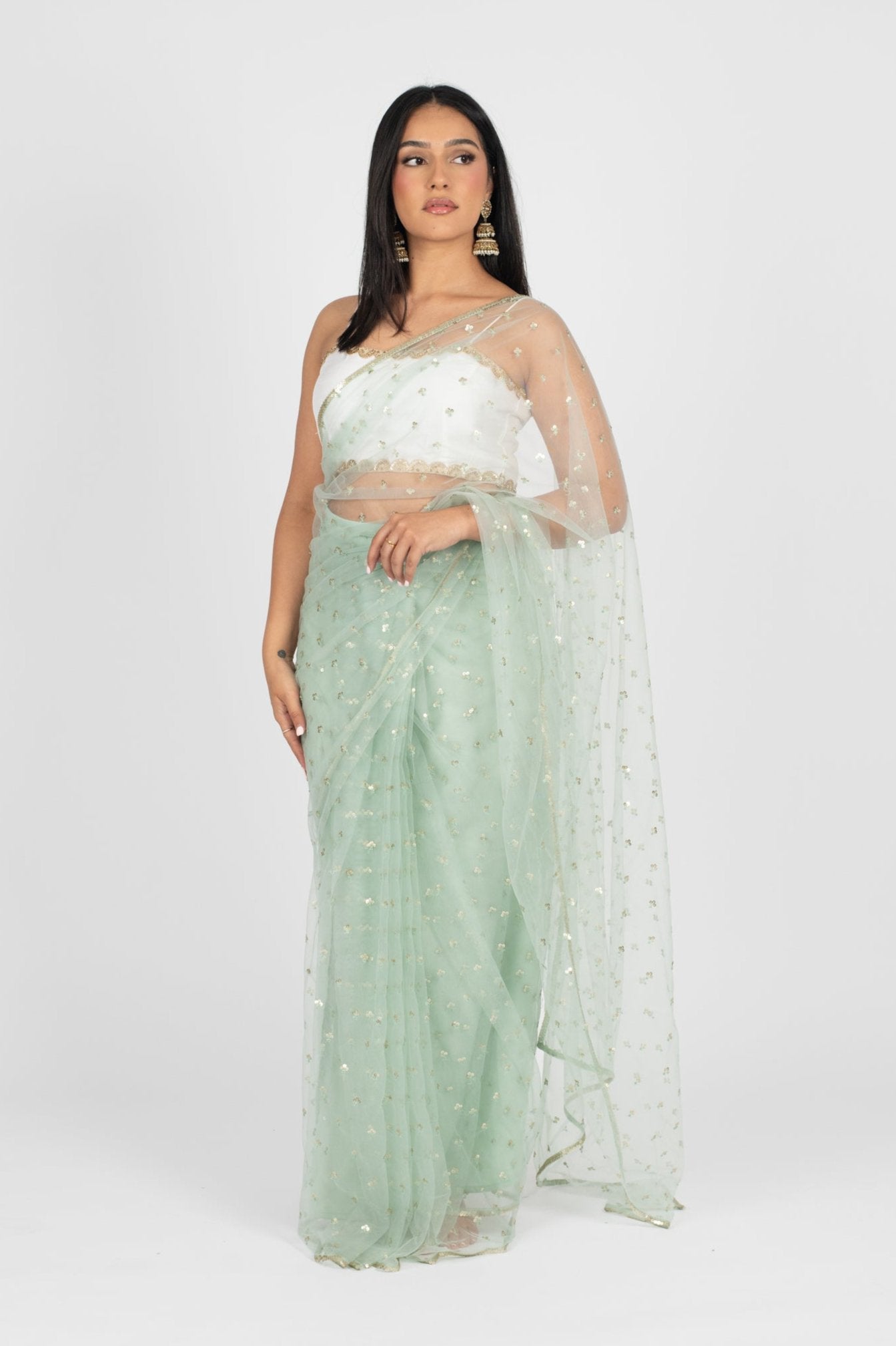 Mint Tara Easy-Drape Saree